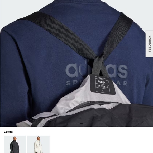 NWT ADIDAS Myshelter Rain.Rdy Parka Jacket RAIN COAT WIND ATHLETIC M New Vegan - Picture 4 of 15